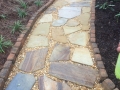 stone walk with pea gravel
