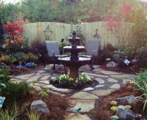 canton landscaping - garden fountain