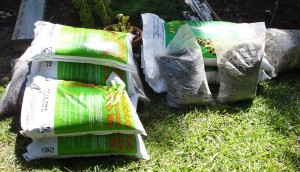 bags of fertlizier